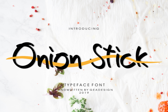 Onion Stick: A Playful Handwritten Font for Campaigns