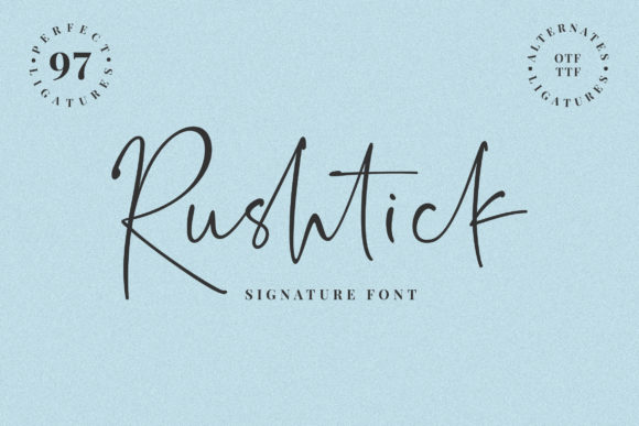 Rushtick: A Handwritten Font for Modern Web Design