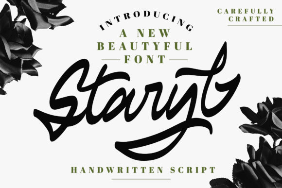 Staryl Font: A Handwritten Typeface for Editorial Design